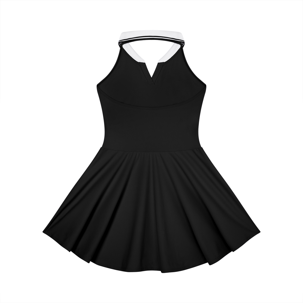 Vestido de tenis acampanado con cuello halter para mujer