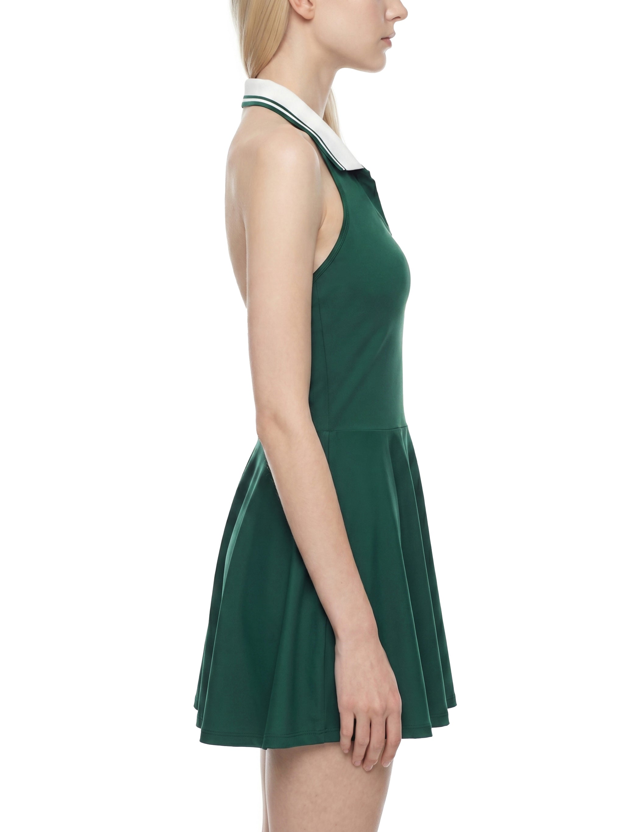 Vestido de tenis acampanado con cuello halter para mujer