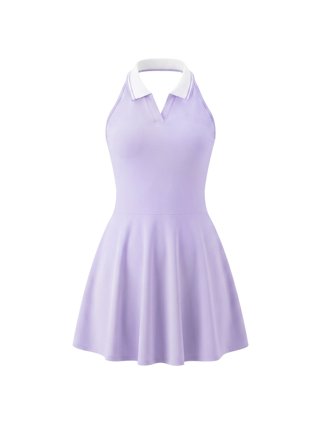 Vestido de tenis acampanado con cuello halter para mujer